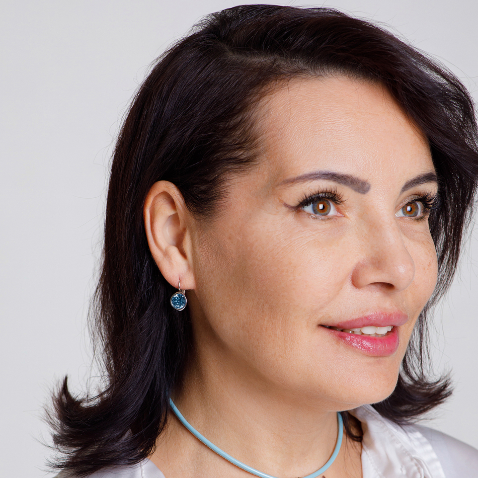 Серьги Fiore Luna Aquamarine A1911.M22 BL/S