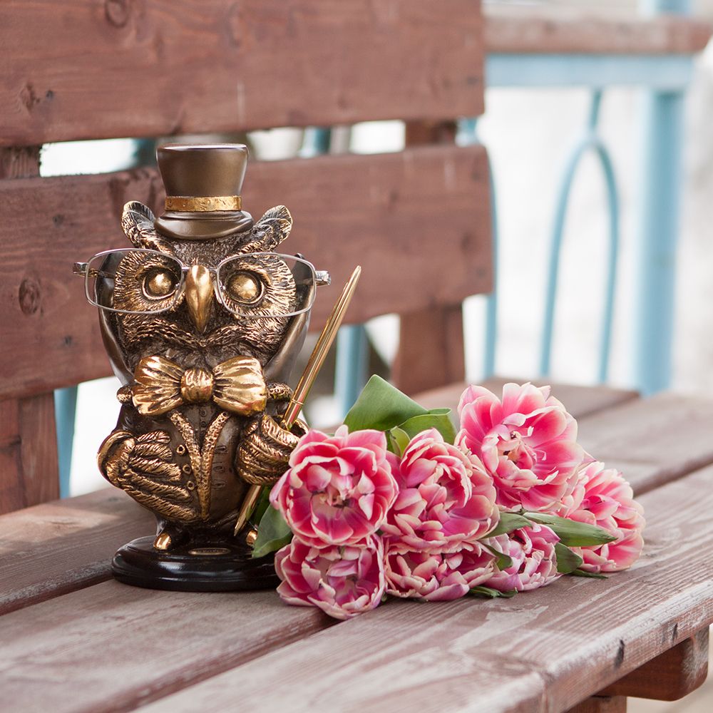 Подставка для очков Филин Бронза