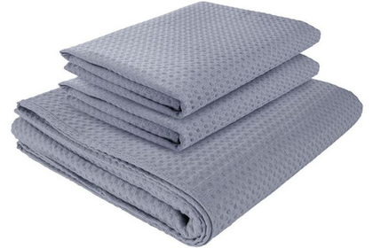 Комплект полотенец вафельных Home One 45х70 (2шт), 80х150 (1шт), серый