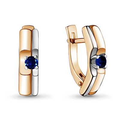 942016к Серьги из Золота с сапфирами из коллекции "Darling"