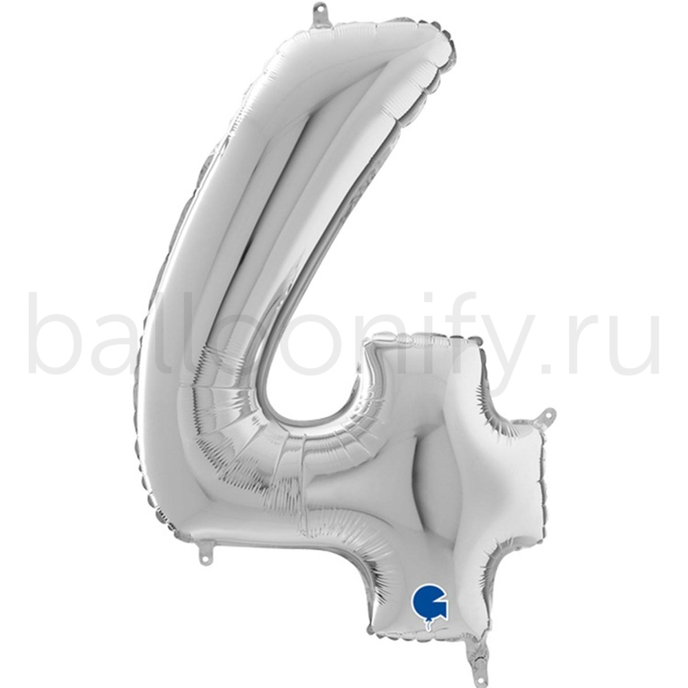 Шар ЦИФРА 4 Gold 26" 66 см