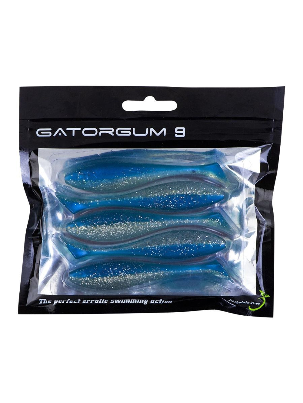 Приманка силиконовая виброхвост Gator Gum, 9 см, 5 шт, RedCoke