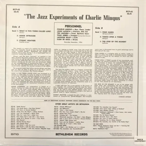 Charles Mingus - The Jazz Experiments Of Charles Mingus - LP