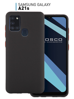 Чехол ROSCO для Samsung Galaxy A21s оптом (арт. SS-A21S-FRESH-BLACK-RED)