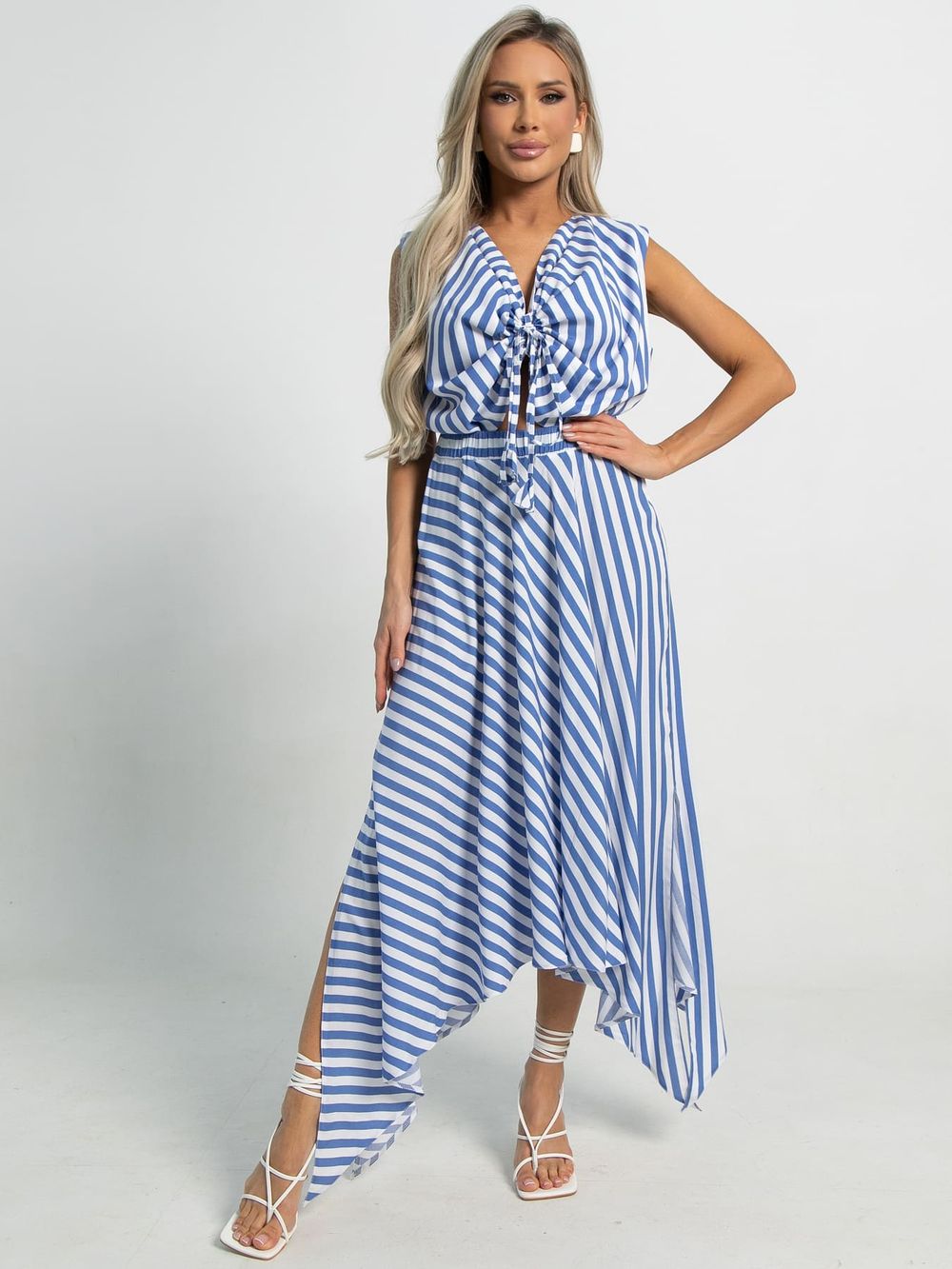 Платье Росарио (бело-голубое) П15699-39М LT Collection