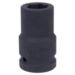 МАСТАК (005-80624) Головка для мультипликатора глубокая шестигранная 1", 24 мм