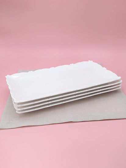 Блюдо прямоугольное 34,5х19,5 см. набор 4 шт. "Орнамент"