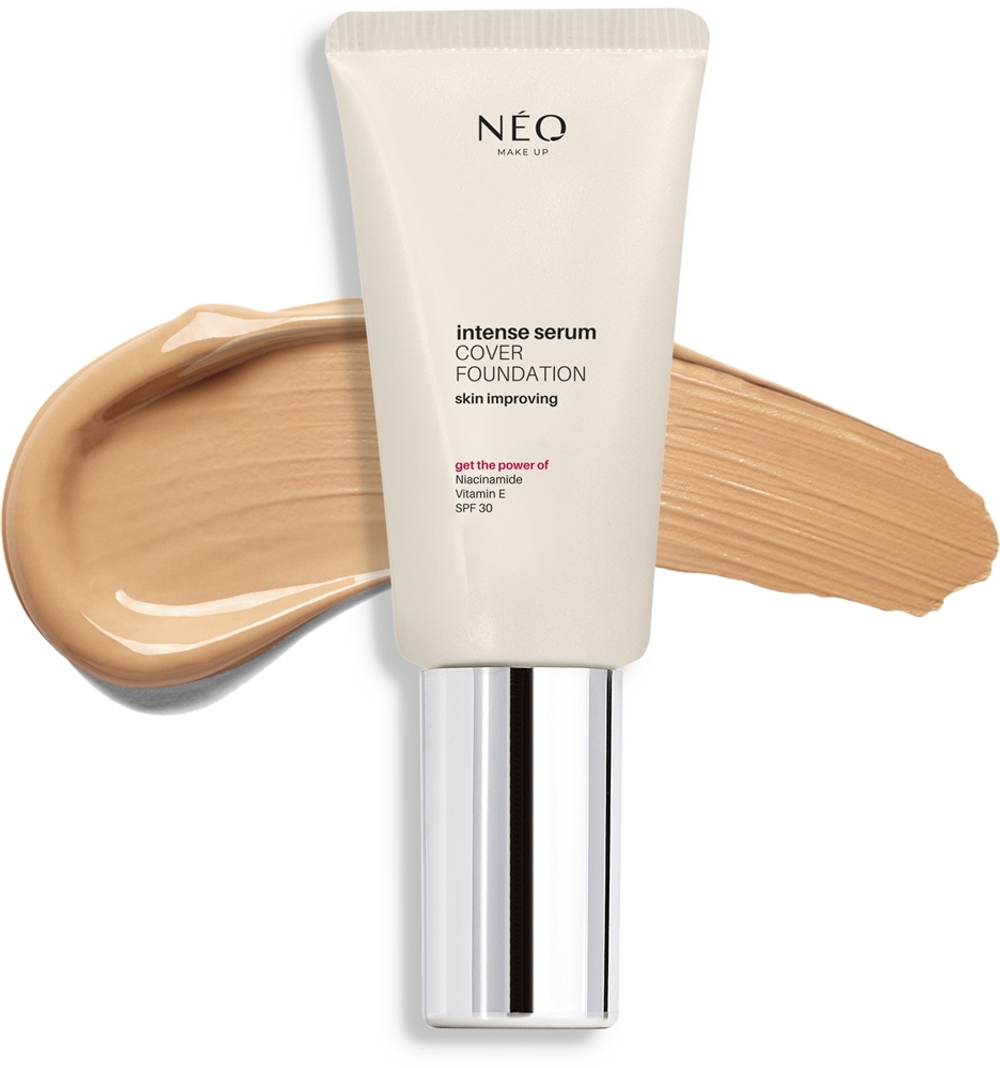 NEO MAKE UP Intense Serum Cover Foundation - Тональный крем с натуральным эффектом SPF 30, 30 ml
