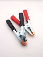 Зажим КЛЕМЫ (крокодил) для проводов АКБ до 1000 А (2 шт.) длина 150 мм медные наконечники