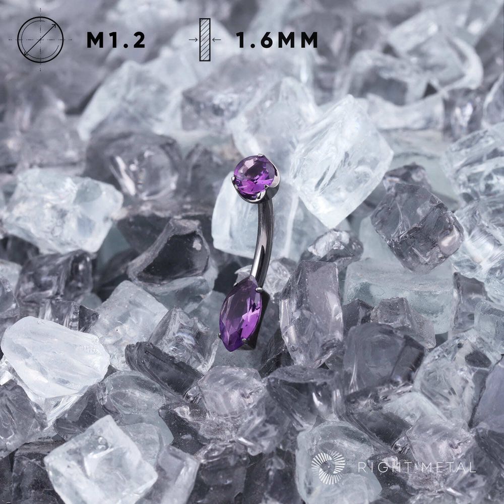 Банан Marquise Amethyst CZ