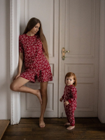 Комбинезон на манжетах Mjölk Снежные веточки, с рукавом реглан, уценка