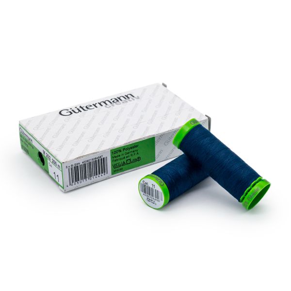 Нитки для тонких тканей Gutermann Extra Fine 150 (200 метров), 5 кат. | 011 темн.синий