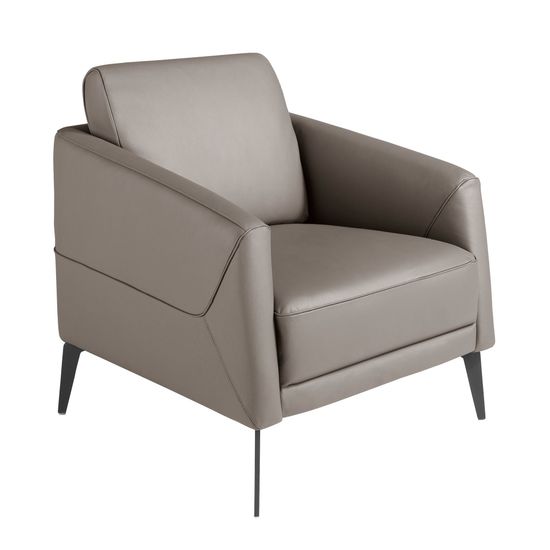 Кресло 5134/KF-A051-M9019 темно-серое кожаное Испания 