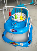 Ходунки "Маленький водитель С", 8 силиконовых колес, муз., игр. (Alis) (синий)