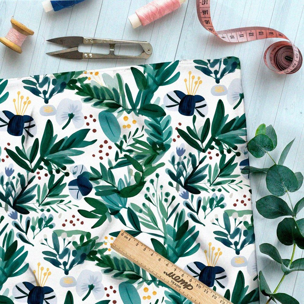 Ткань премиум Оксфорд 600D мелодичные звуки природы