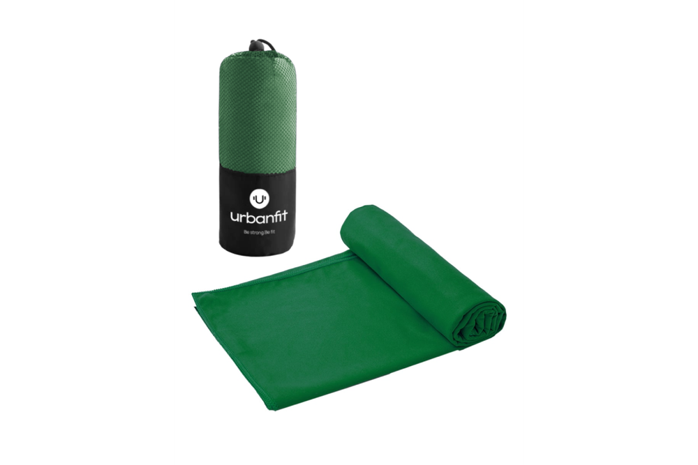 Полотенце спортивное охлаждающее Urbanfit, 70х140, микрофибра, темно-зеленый