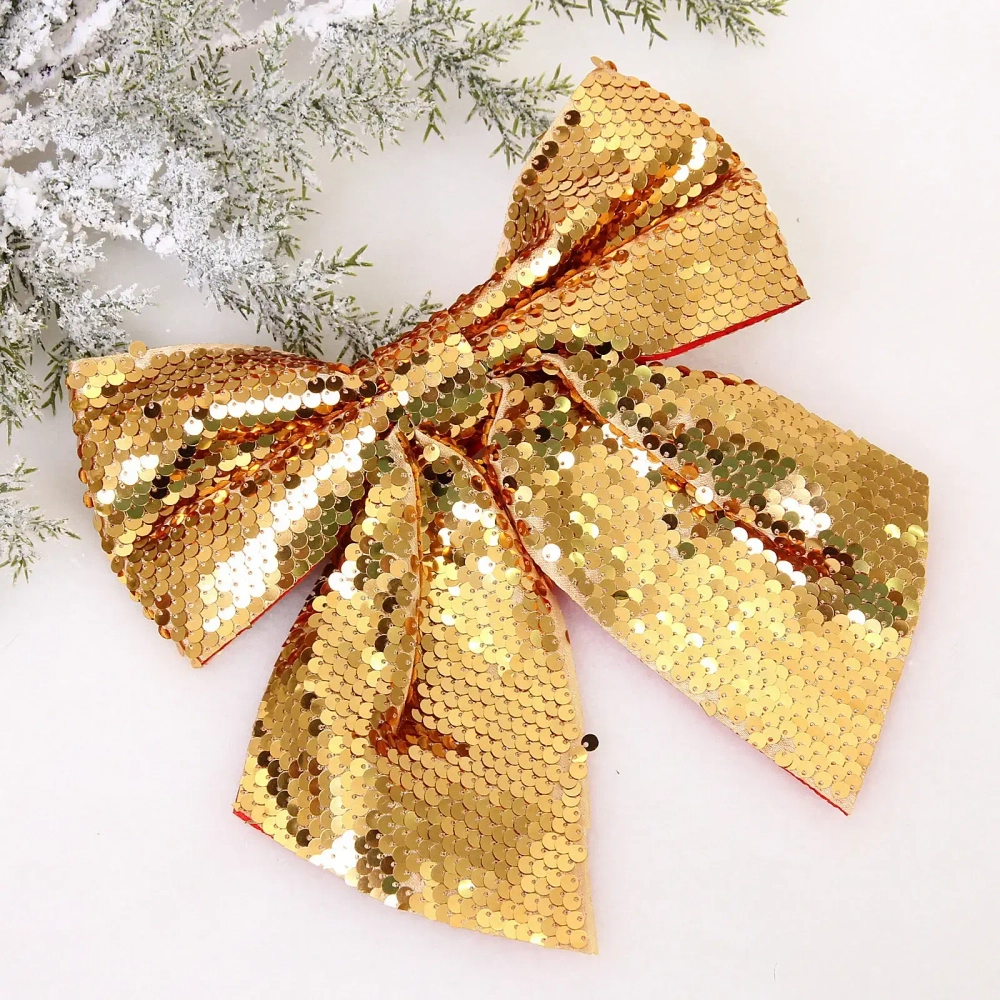 Бант на ёлку «Сияние» 20*22 см, Золото