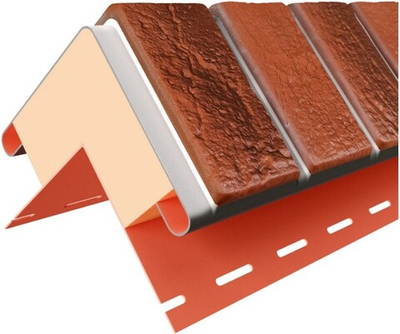 Термоугол фактурный "Каньон" 0.2 (Рубин) 1000 мм (уп. 12 шт.)