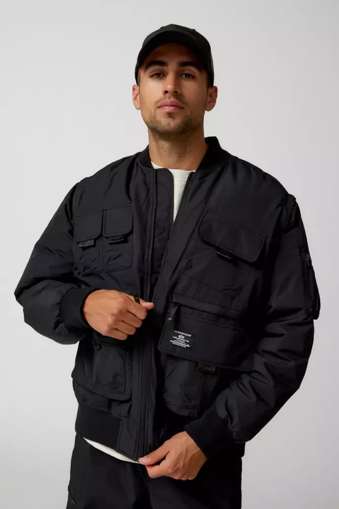 Бомбер Alpha Industries Multi Pocket Bomber Jacket Black (Черный)