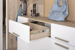 Комод Лайн 13.121, Дуб серый, Белый