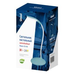 TLD-558 Blue-LED-280Lm-5000K-Dimmer Светильник настольный. 3W. Сенсорный выключатель. Голубой. ТМ Uniel