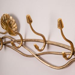 Вешалка настенная «Нимфея» (с 5-ю крючками) Бронза