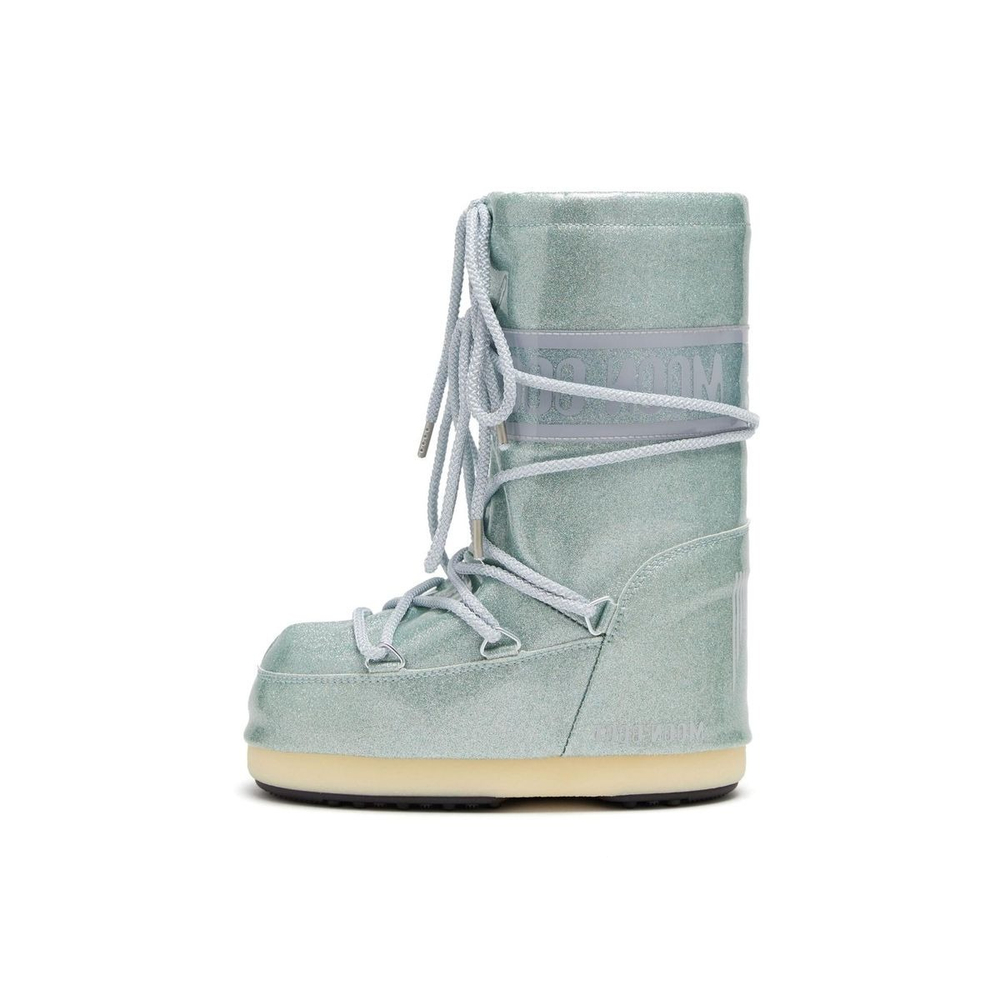 Moon Boot High Icon Glitter "Light Blue"