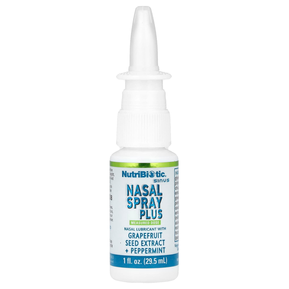 NutriBiotic, Sinus Nasal Spray Plus, спрей для носа, 29,5 мл (1 жидк. унция)