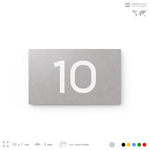 Табличка с номером 10 на дверь квартиры, для офиса, кабинета, аудитории, склада, серая 120х70 мм, Айдентика Технолоджи