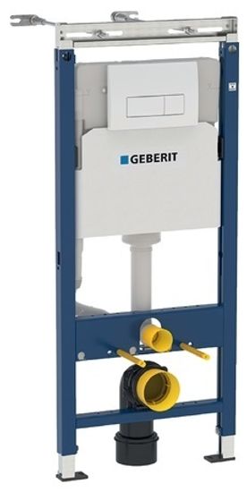 Geberit Duofix Платтенбау 458.125.21.1 UP100 для подвесного унитаза, H112, с клавишей Delta 51