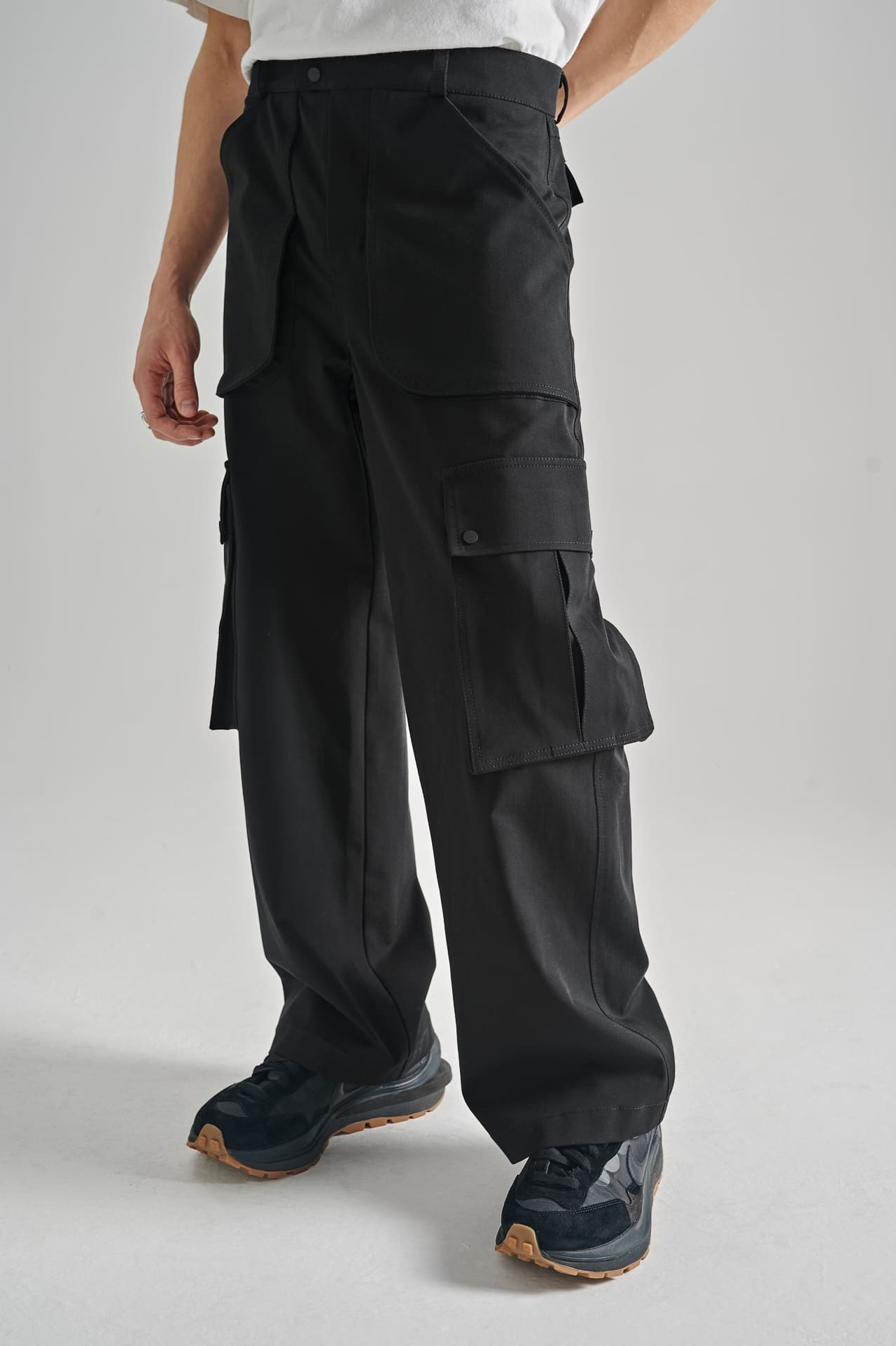 Брюки карго черные