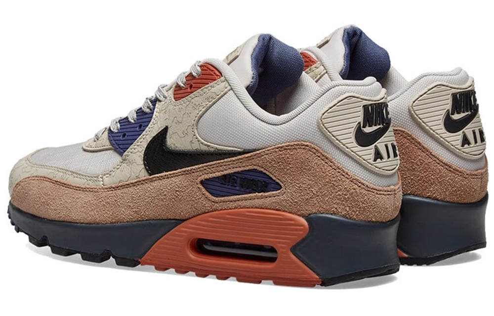 Nike Air Max 90 retro sports comfortable non-slip lightweight low-top air cushion casual running shoes for men and women the same desert brown