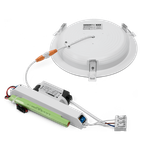 Светильник LED ДАУНЛАЙТ ДВО06-30-041-4К 30Вт 4000К с БАП EM1 IP54 Матовый 3000лм 220х30мм WOLTA PRO