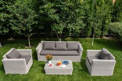 "Капучино" лаунж-зона из искусственного ротанга, цвет бежевый