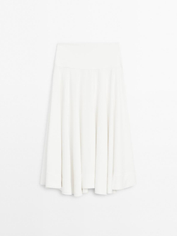 Massimo Dutti Длинный вязаный свитер - Limited Edition, бежевый