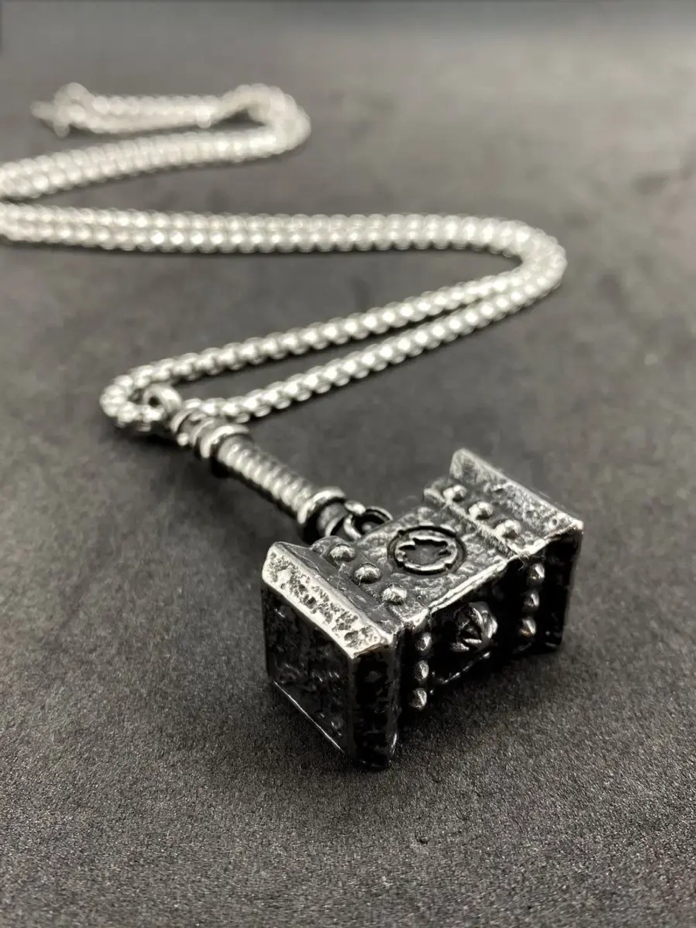 Цепь с подвеской скандинавский оберег Молот Тора (Мьельнир)