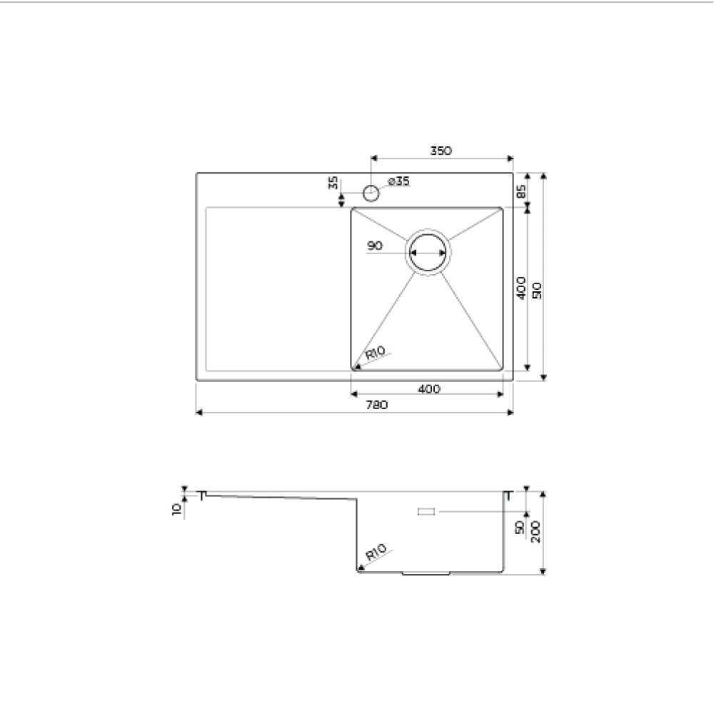Кухонная мойка Omoikiri Akisame 78-IN-R