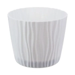 Кашпо ВОЛНА D200мм 4л с вкладышем Белый (комплект 16 шт)
