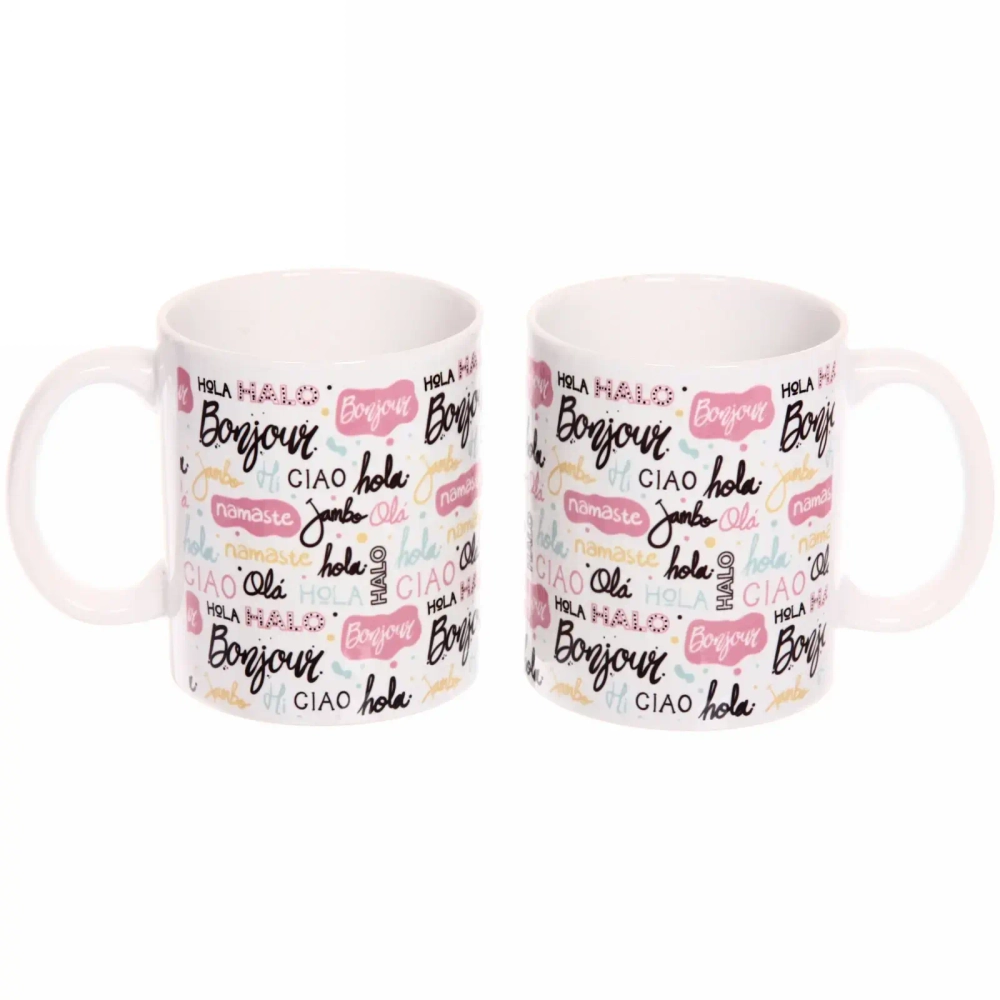 Кружка керамическая 330 мл «Яркие приветствия»