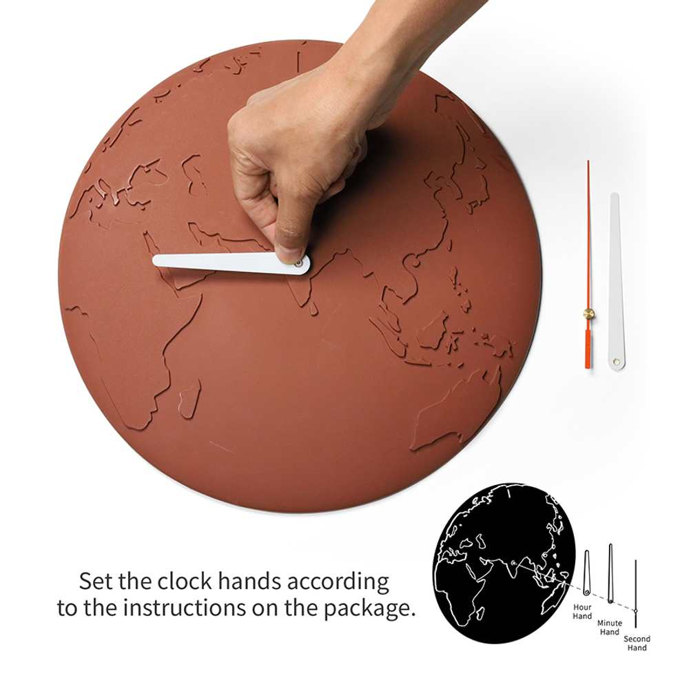 Часы настенные world wide waste, темно-синие