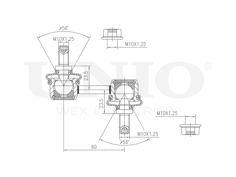 Стойка стабилизатора задняя UNIO SSP-50243