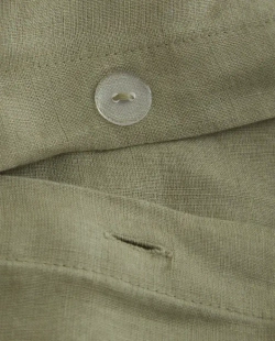 ZARA HOME ЛЬНЯНОЙ ПОДОДЕЯЛЬНИК, ТЕМНО-ЗЕЛЕНЫЙ