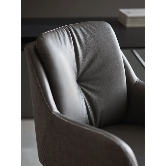 Офисное кресло Allar, экокожа, рогожка, серый