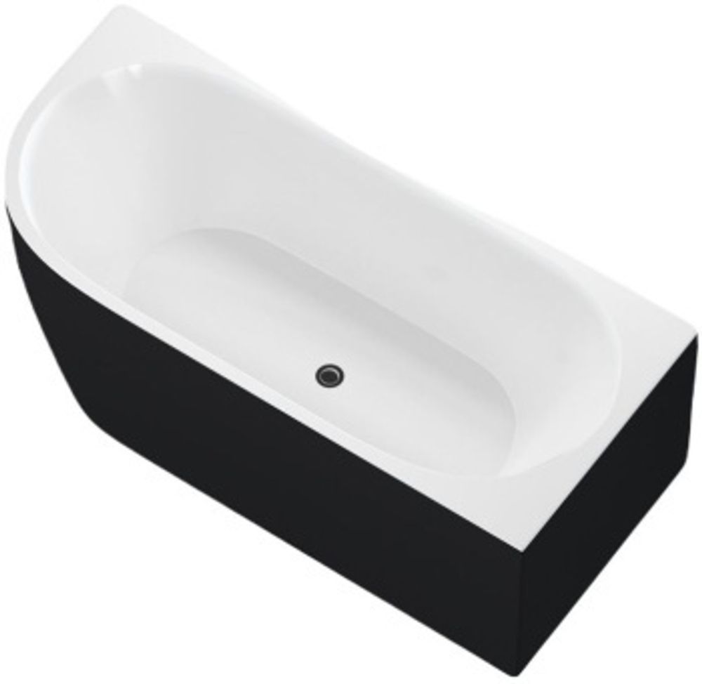 Акриловая ванна Aquanet Family Elegant B 180x80 3806N Matt Finish (панель Black matte)