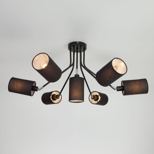 Люстра в стиле лофт рожками 70072/7 черный