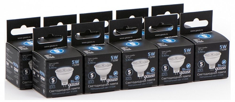 Лампа светодиодная Gauss  GU5.3 5Вт 4100K 101505205