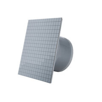 Энергосберегающий бесшумный вентилятор ММ-Р 06 UE стекло квадрат 100 м³/час 5,5 Вт с обратным клапаном мозаика хром