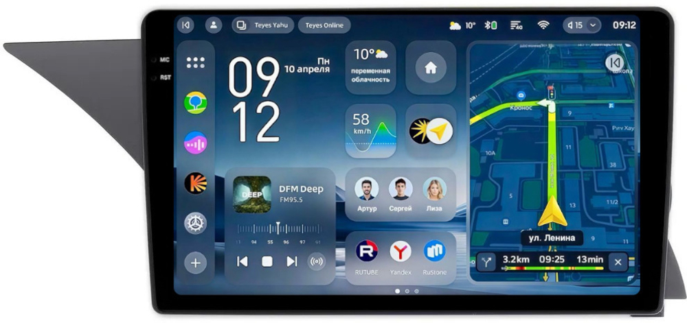 Магнитола Mercedes-Benz GLK X204 2008-2012 NTG 4.0 - Teyes CC4-PRO монитор 9.5" 2K QLED на Android 13, Snapdragon 778G, AI, CarPlay, DSP, 4G SIM-слот