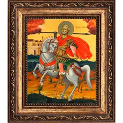 Мина Котуанский Фригийский Великомученик. Икона на холсте