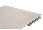 Керамический стол Woodville Вилли 120(180)х80 сarmen light grey, черный, ножки черные